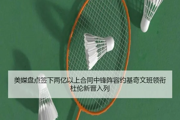 美媒盘点签下两亿以上合同中锋阵容约基奇文班领衔杜伦新晋入列